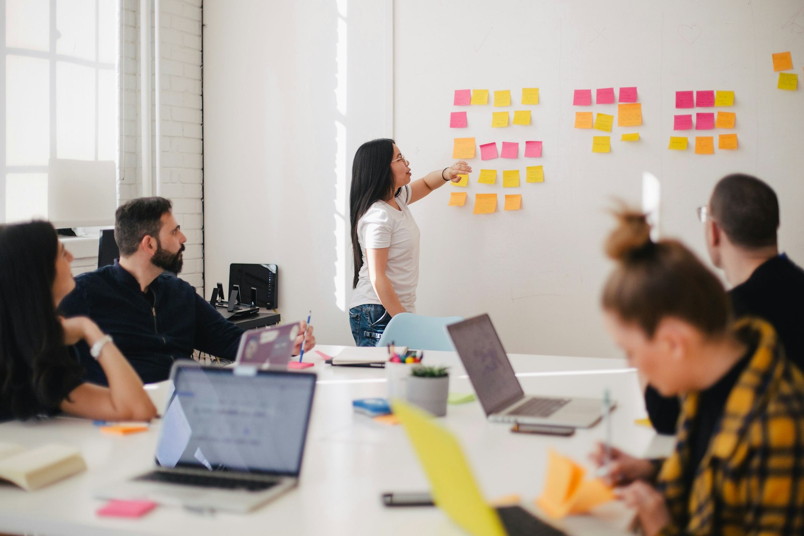 Business leaders in a boardroom meeting